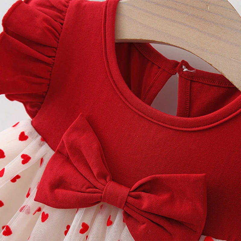 Baby Girl Summer Princess Dress – Bow Flutter Sleeve | 9M–3Y - photo 6
