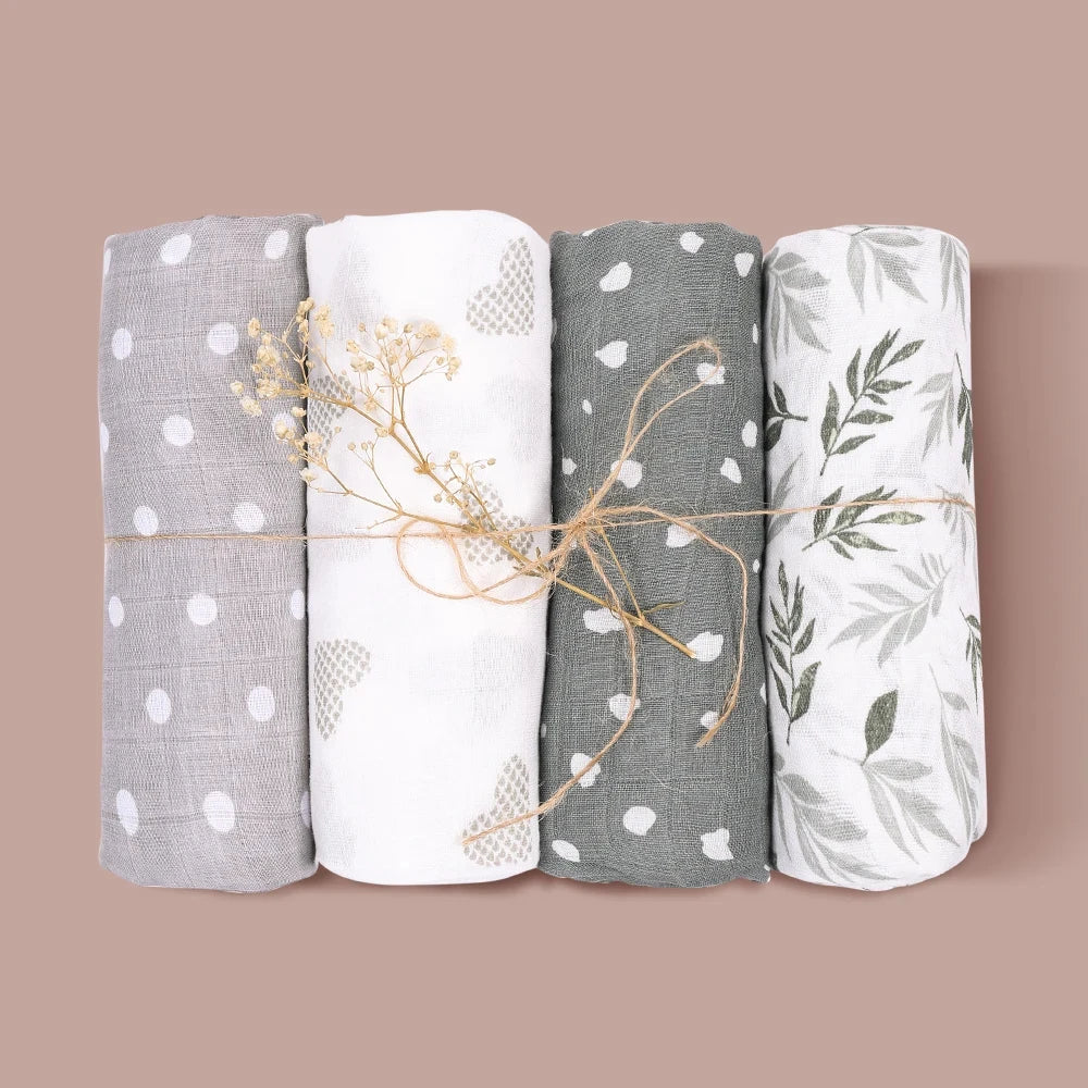 Cotton Muslin Baby Swaddle & Bath Towel Set - Kindle Kids ABC - view 2