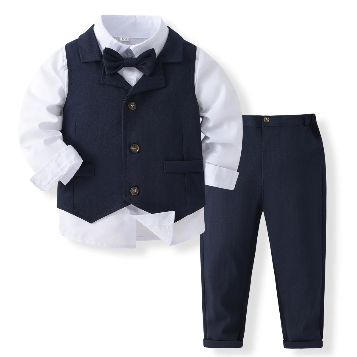 Boys' Ring Bearer Tuxedo Vest Set - Kindle Kids ABC - view 21