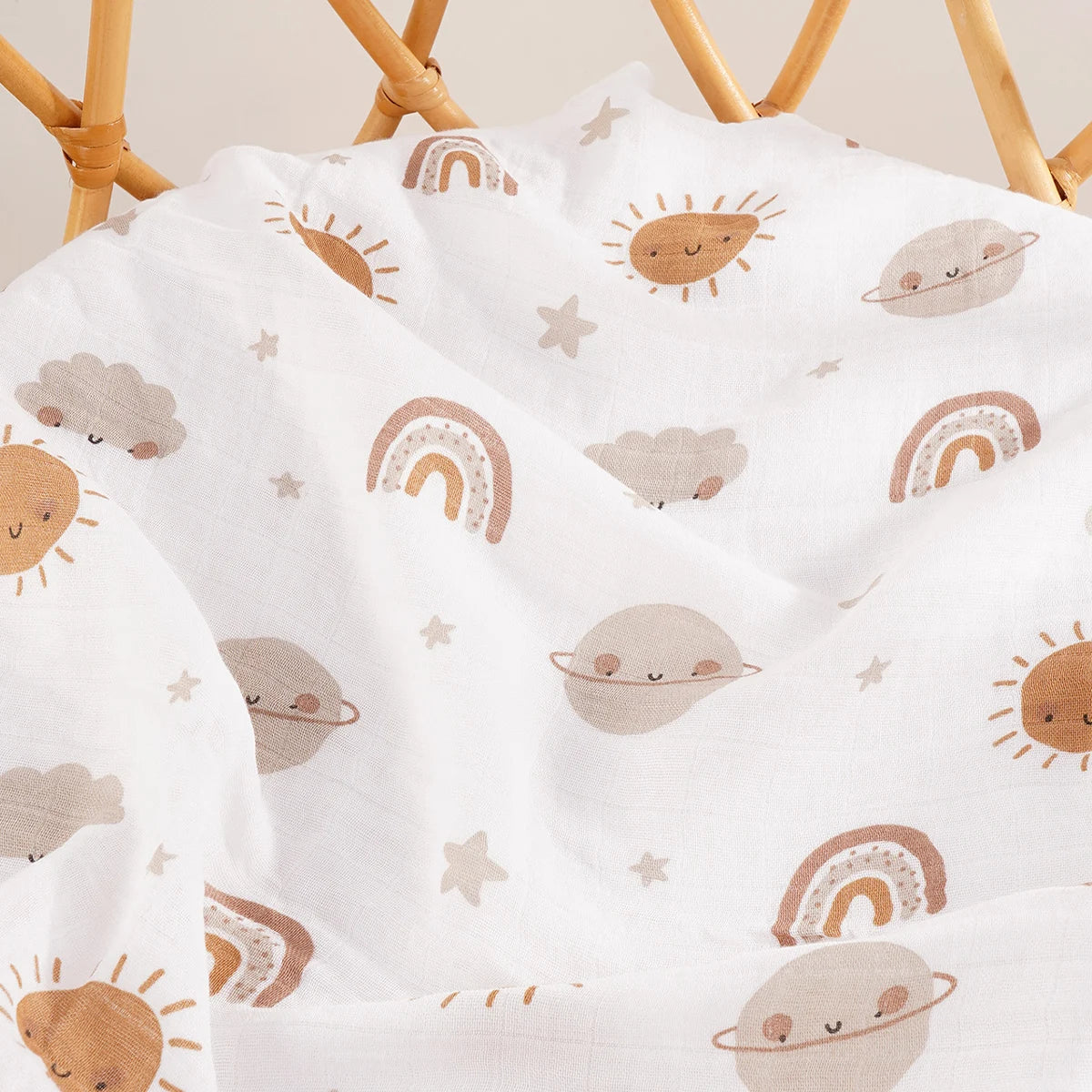 Bamboo Cotton Muslin Baby Swaddle Blanket - Kindle Kids ABC - view 10