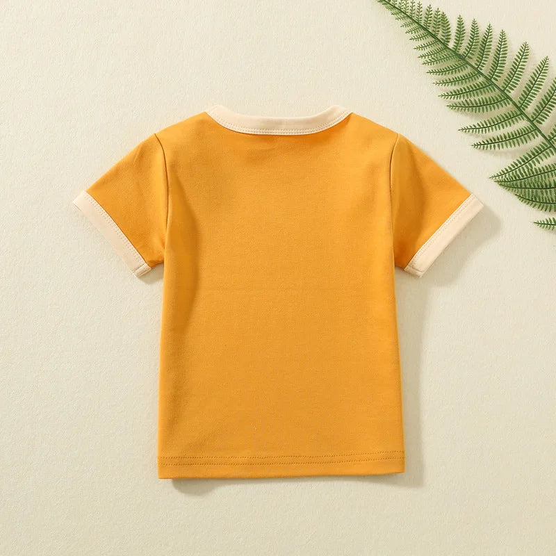 Kids 100% Cotton Color-Block T-Shirt - photo 3
