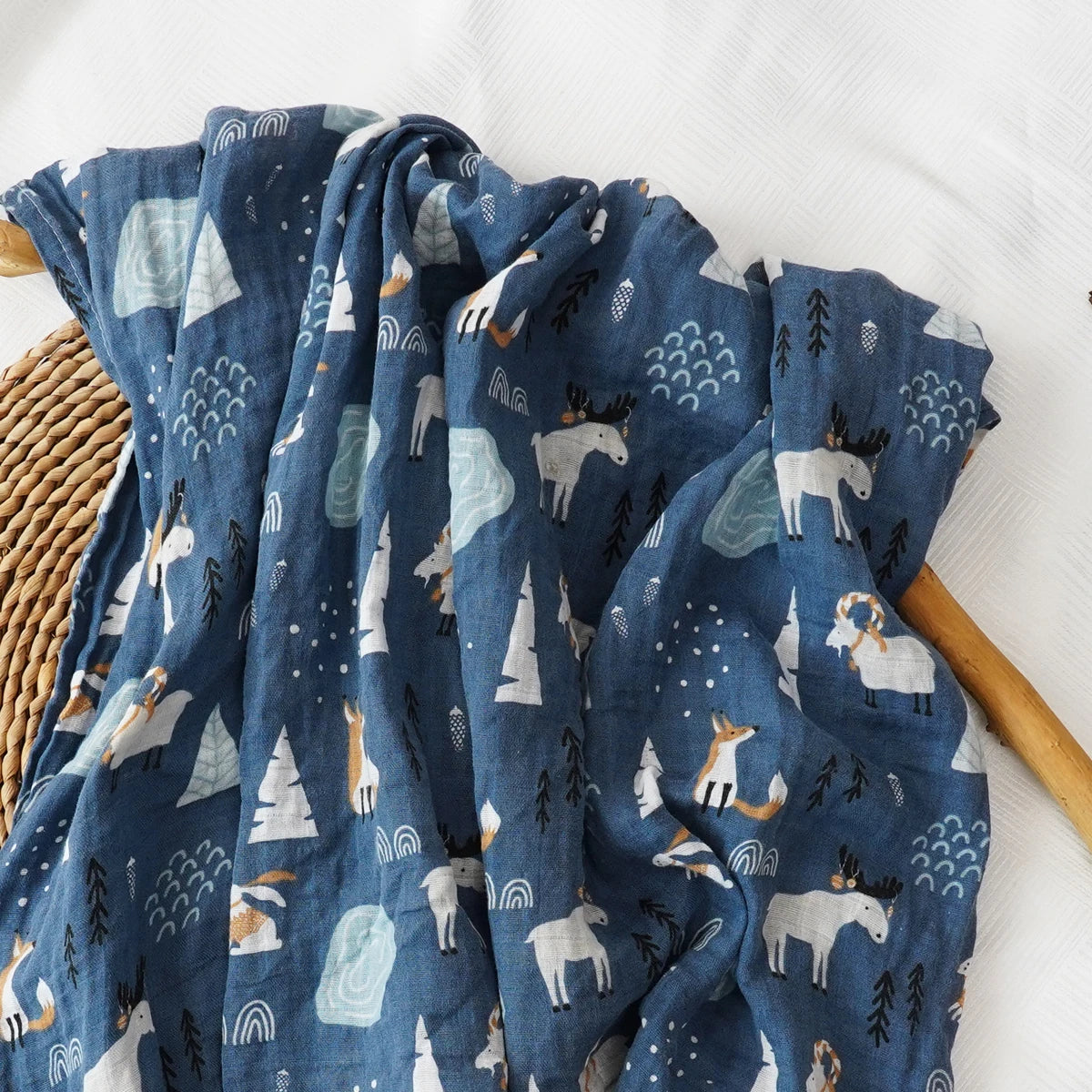 Printed Bamboo Cotton Muslin Baby Swaddle - Kindle Kids ABC