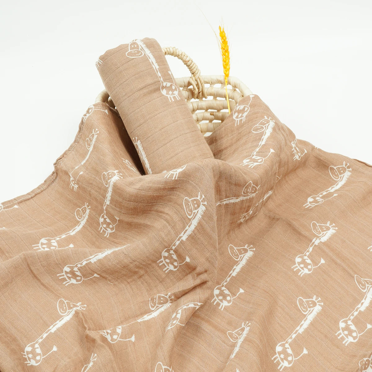 120x110cm 2-Layer Cotton Muslin Baby Swaddle - Kindle Kids ABC - view 9