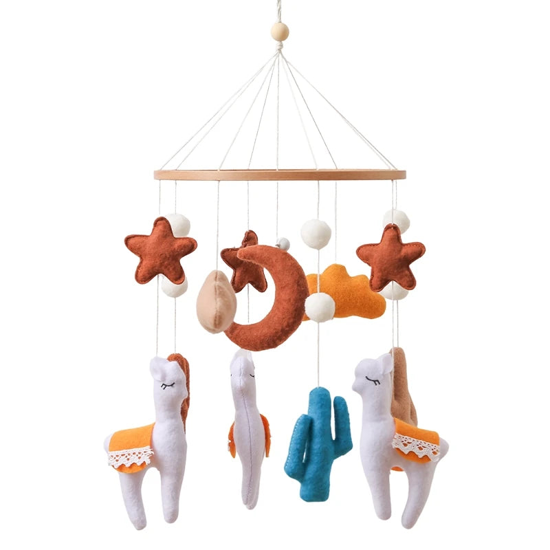 Wooden Crib Mobile - Moon Stars Astronaut Bell Toy - photo 23