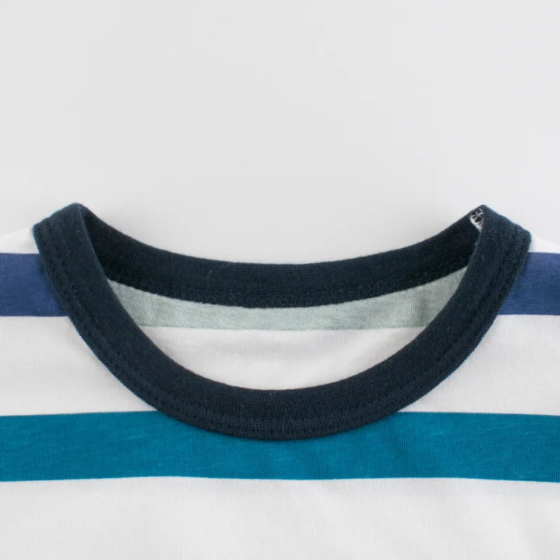 Kids' Korean-Style Striped T-Shirt – Short-Sleeve Cotton Tee | 2–9Y - photo 4