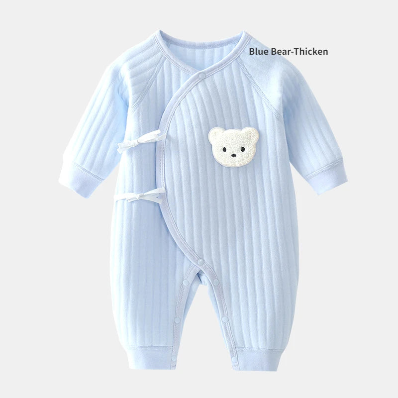 Baby cotton bear print romper jumpsuit newborn