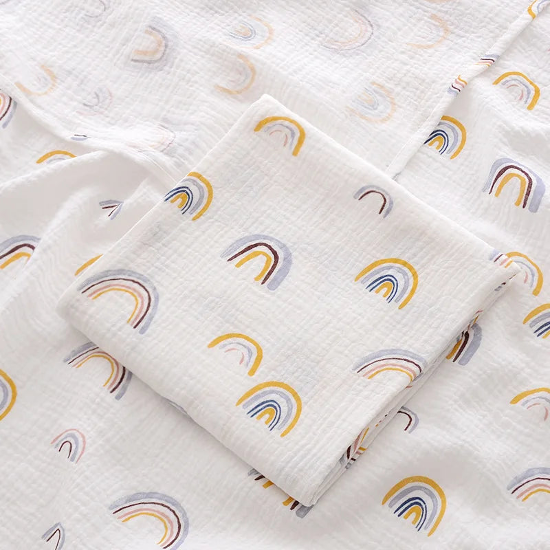 2-Layer Cotton Muslin Baby Swaddle Blanket - Kindle Kids ABC - view 13