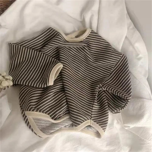 Kids striped cotton long-sleeve tee, casual top - Kindle Kids ABC - view 8