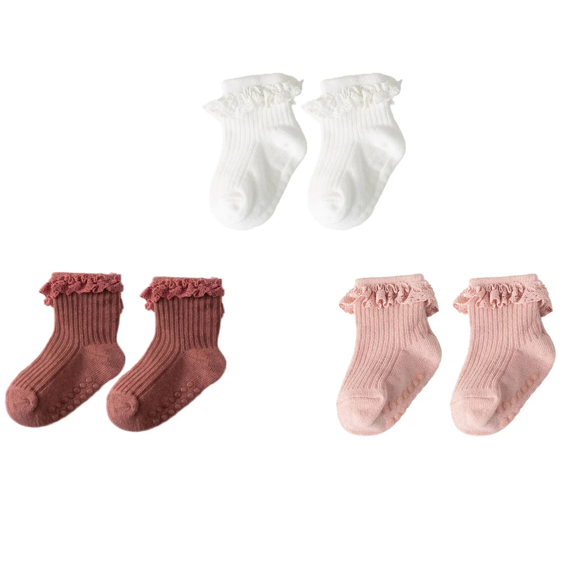 Cotton Lace Toddler Girl Socks - Kindle Kids ABC - view 10