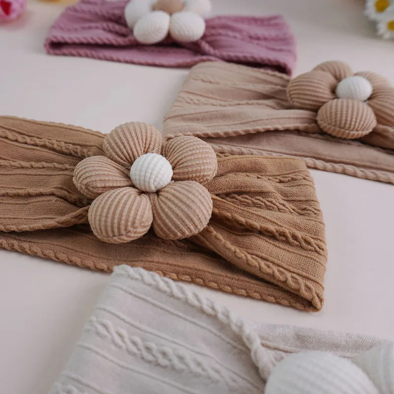 Baby Girl Floral Headbands — Soft Elastic Turban Set | 0–7Y