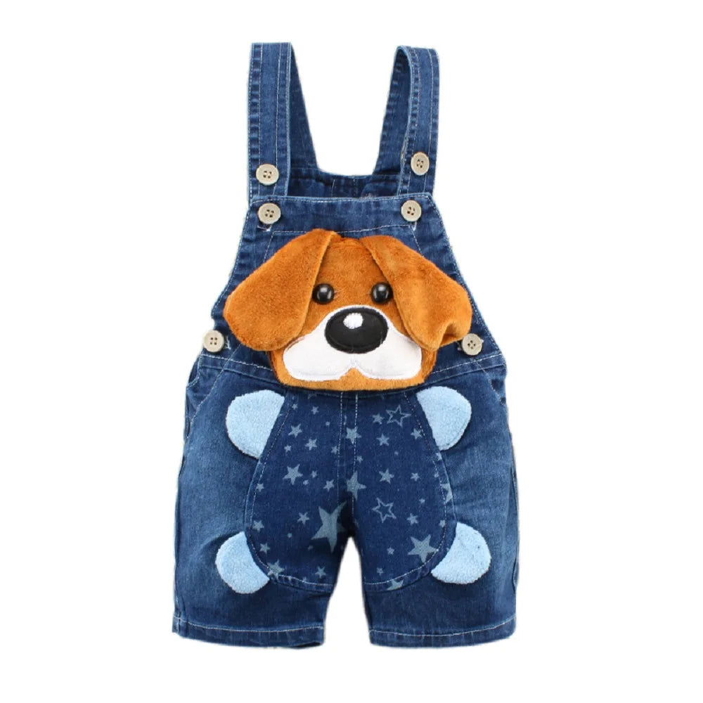 Toddler Denim Suspender Shorts — Summer Jumper Overalls | 0–7Y