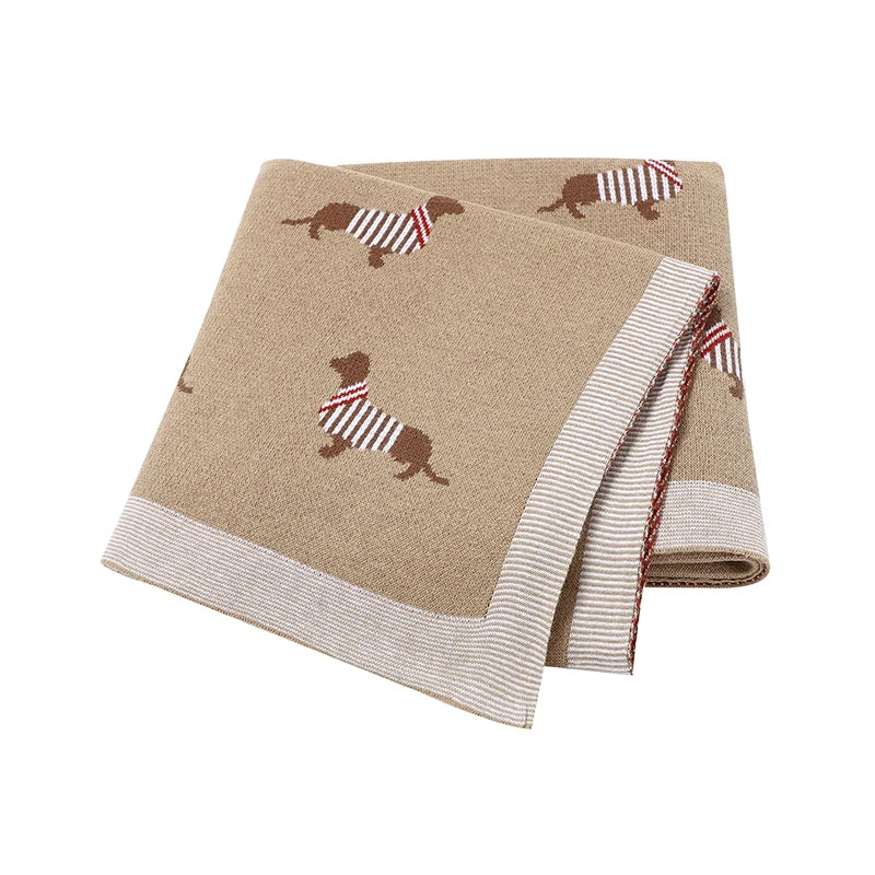 Knitted Cotton Baby Blanket - Kindle Kids ABC
