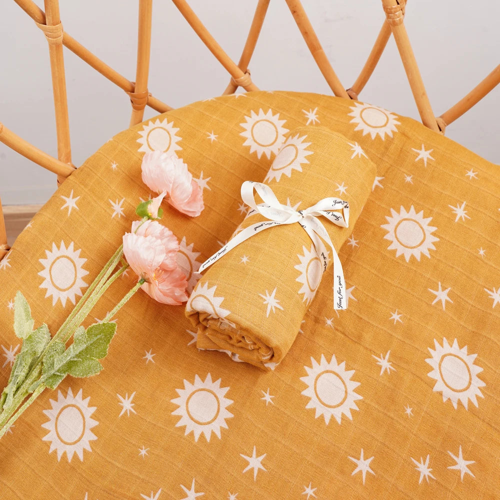Bamboo Cotton Muslin Baby Swaddle Blanket - Kindle Kids ABC - view 5