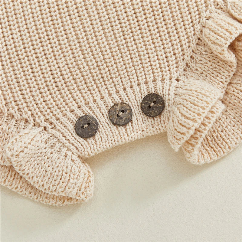 Ribbed Knit Cotton Baby Romper - Kindle Kids ABC - view 6