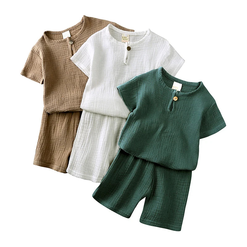 Linen Cotton 2-Piece Set - Kindle Kids ABC