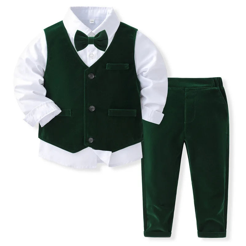 Boys' Ring Bearer Tuxedo Vest Set - Kindle Kids ABC - view 8