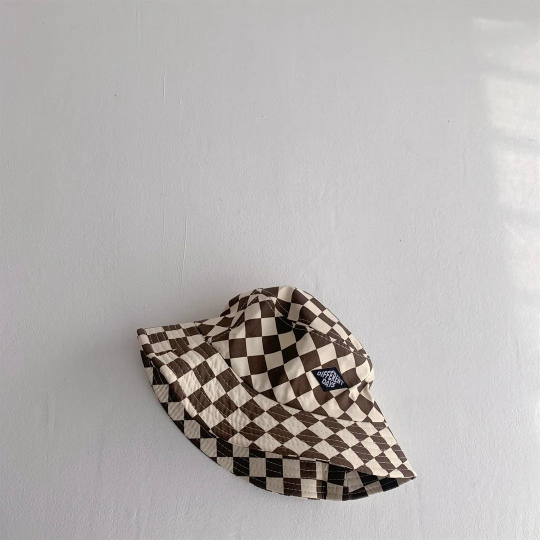 Kids Checkerboard Bucket Hat - Soft Cotton Sun Hat - photo 9