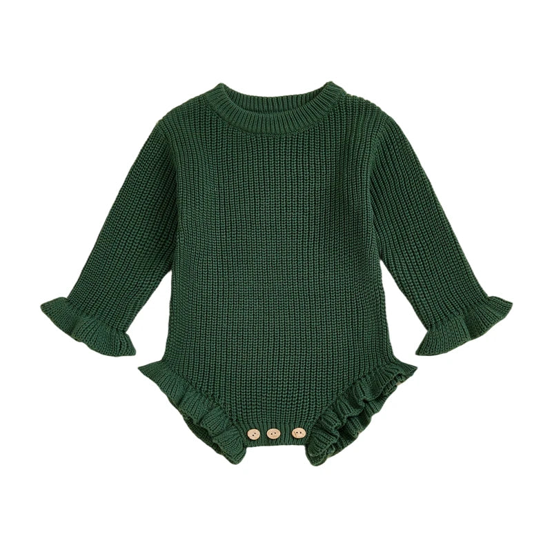 Ribbed Knit Cotton Baby Romper - Kindle Kids ABC - view 11