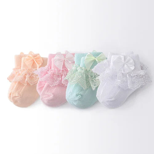 Cotton Frilly Newborn Baby Socks - Kindle Kids ABC - view 15