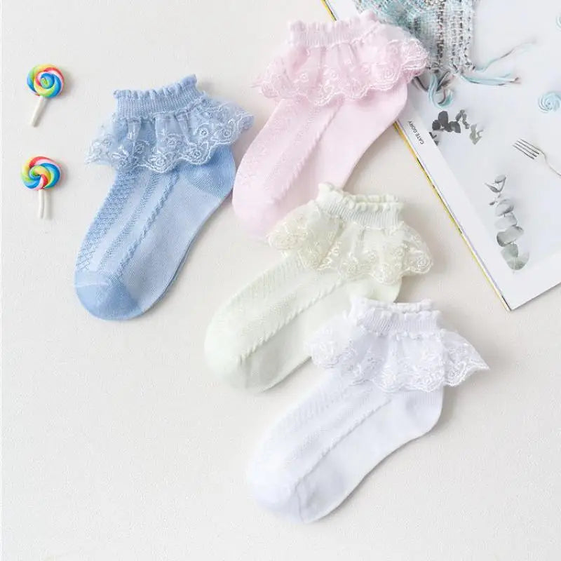 Cotton Lace Ruffle Baby Socks - Kindle Kids ABC - view 3