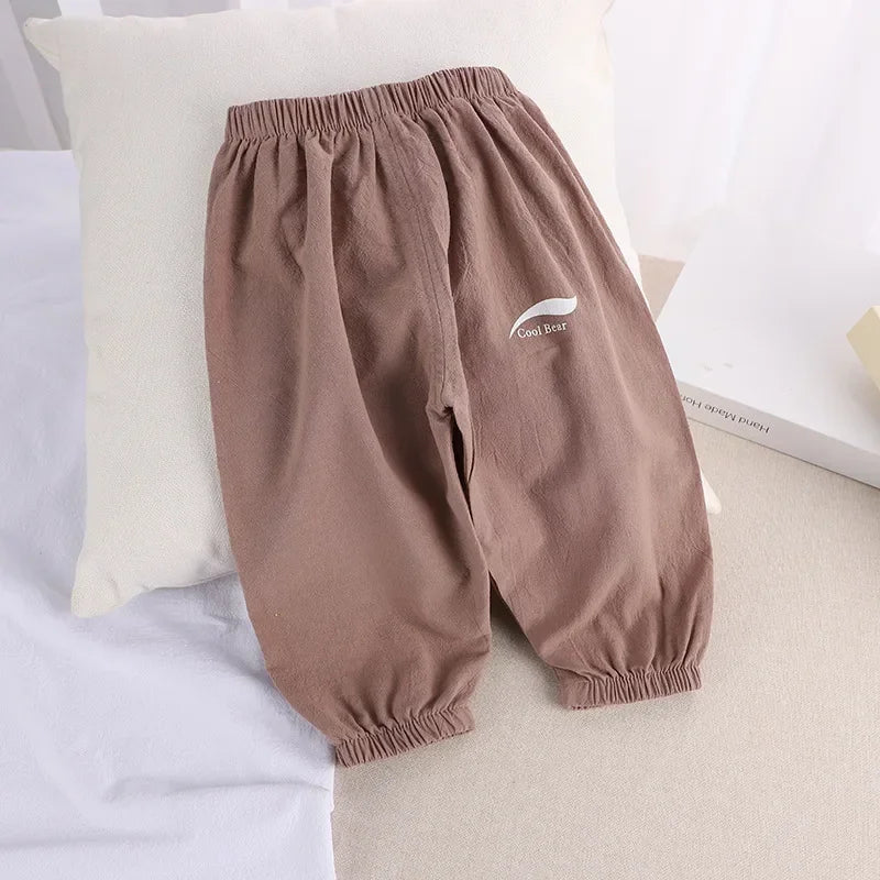 Baby Cotton & Linen Pants — Lightweight Summer Trousers | 6–12M