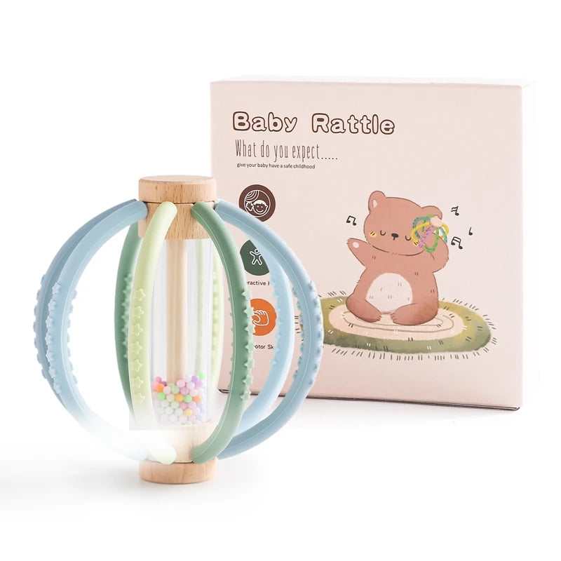 Baby Wooden Rattle & Silicone Teether Ball — photo 7