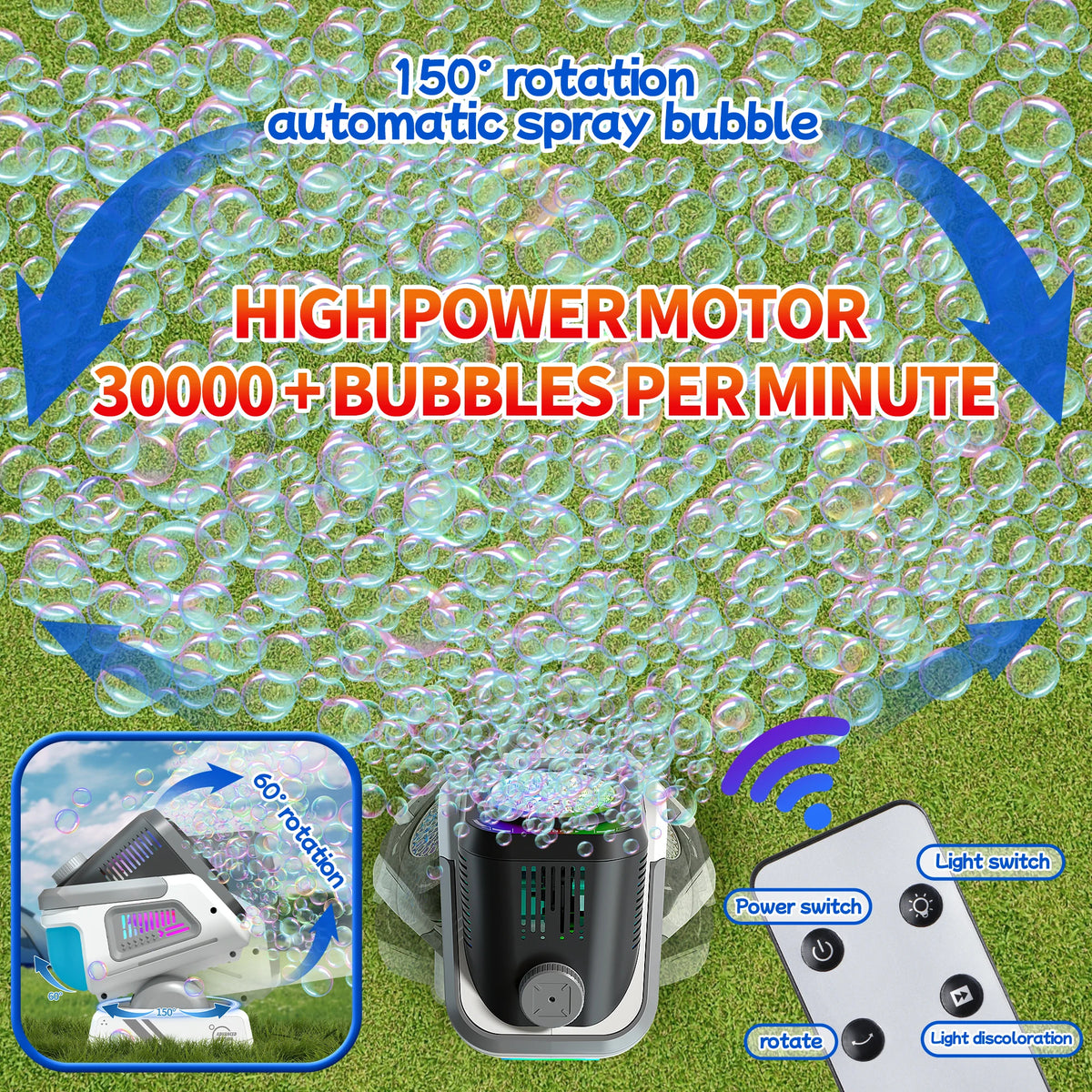 automatic remote control bubble machine for kids - photo 2