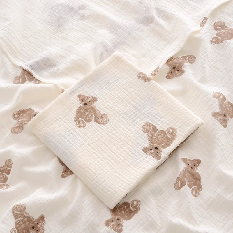 2-Layer Cotton Muslin Baby Swaddle Blanket - Kindle Kids ABC - view 6