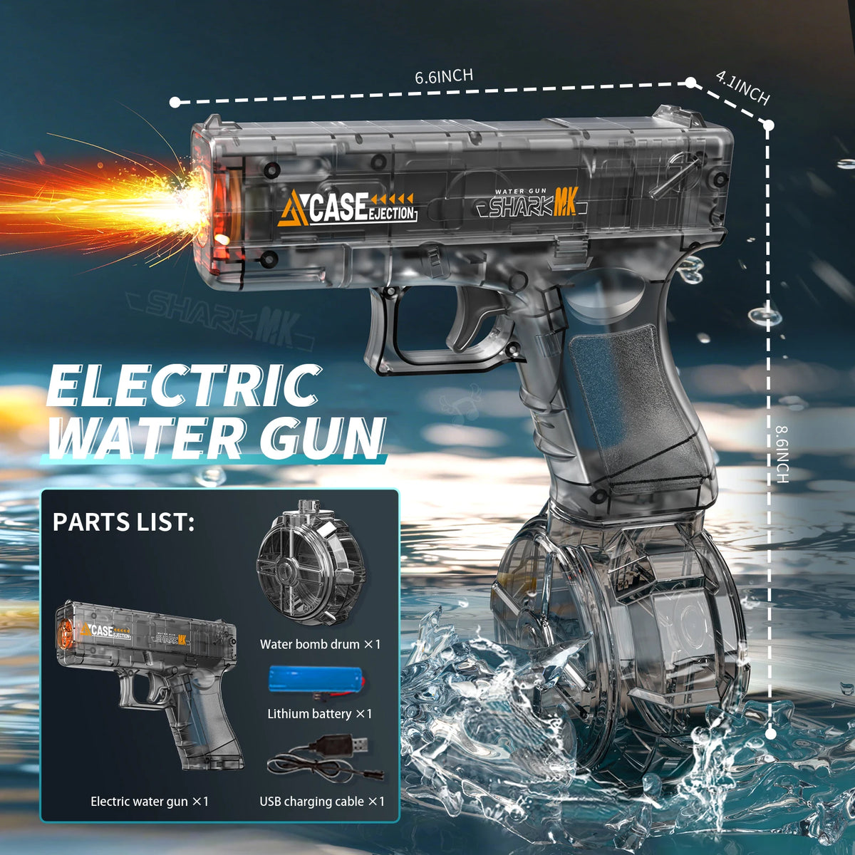 Kids Electric Water Gun - Automatic Rapid-Fire Water Blaster - photo 7