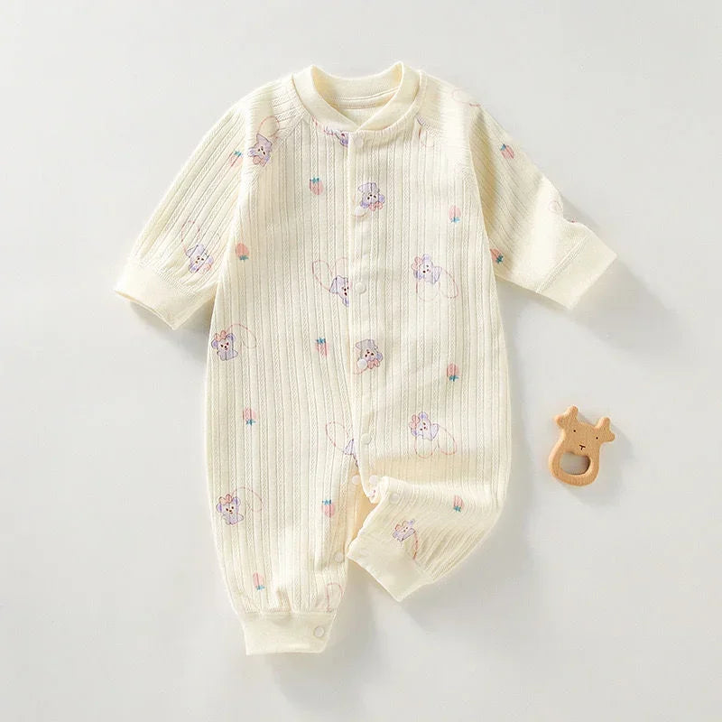 Heart Print Cotton Baby Romper - Kindle Kids ABC - view 9