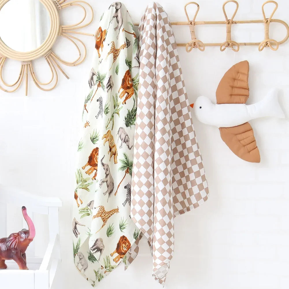 Bamboo Cotton Muslin Swaddle Blanket - Kindle Kids ABC - view 5