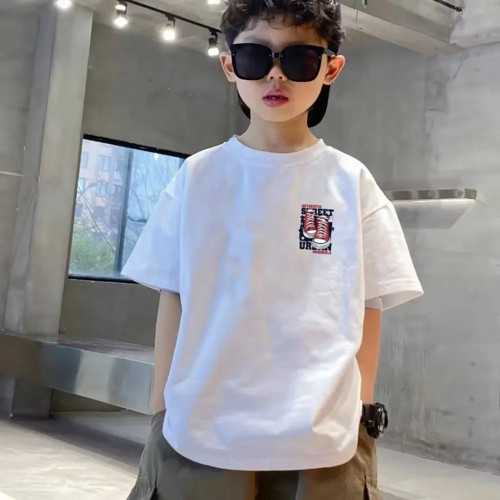 Kids Cotton Graffiti Print T-Shirt - photo 5
