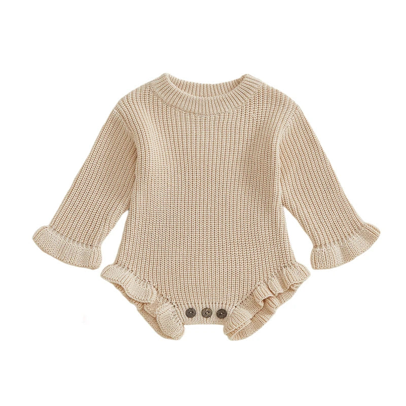 Ribbed Knit Cotton Baby Romper - Kindle Kids ABC - view 10