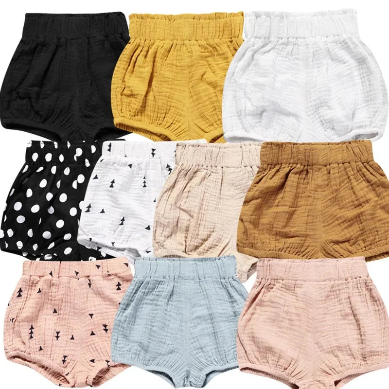 Baby Cotton-Linen PP Shorts Loose Comfy Summer - photo 2
