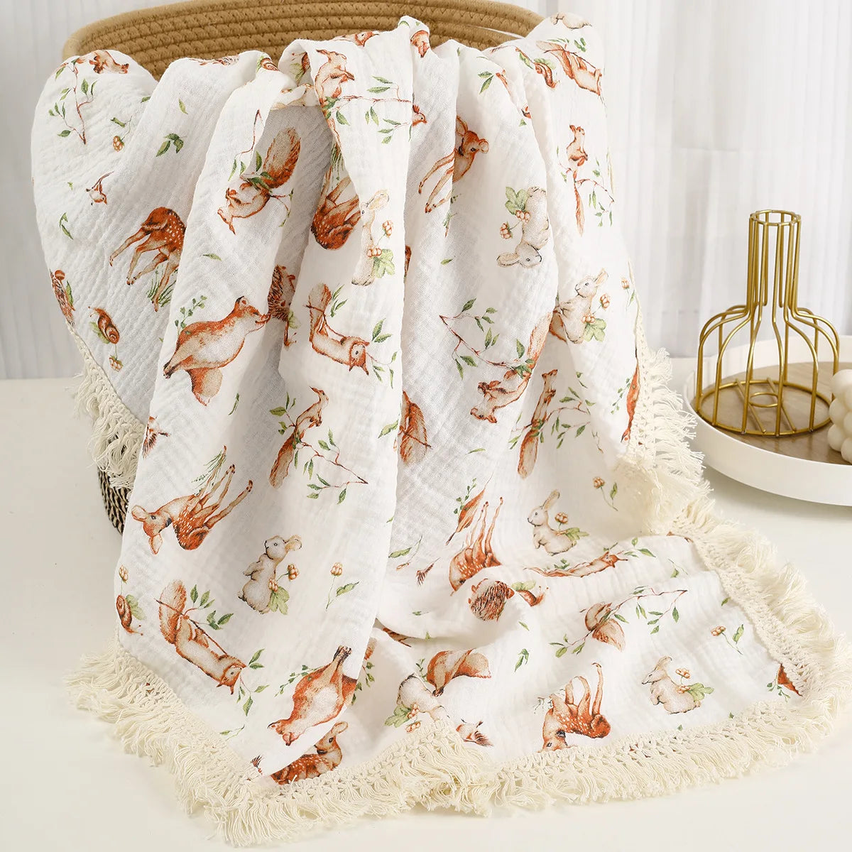 Cotton Muslin Baby Swaddle Blanket - Kindle Kids ABC - view 13