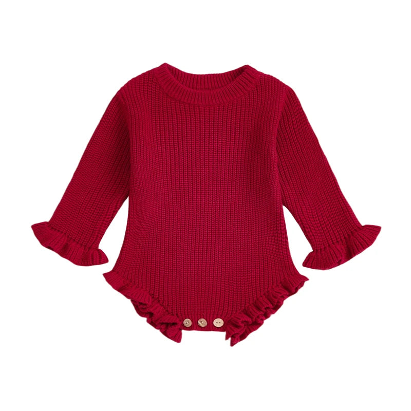 Ribbed Knit Cotton Baby Romper - Kindle Kids ABC - view 8