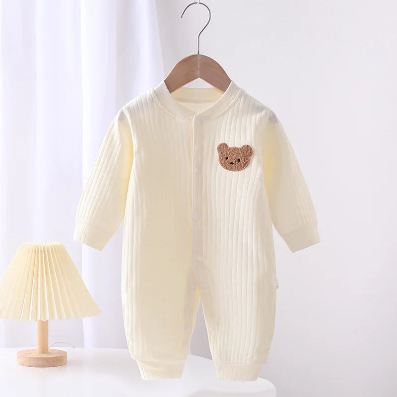 Solid Cotton Bear Romper - Kindle Kids ABC - view 4