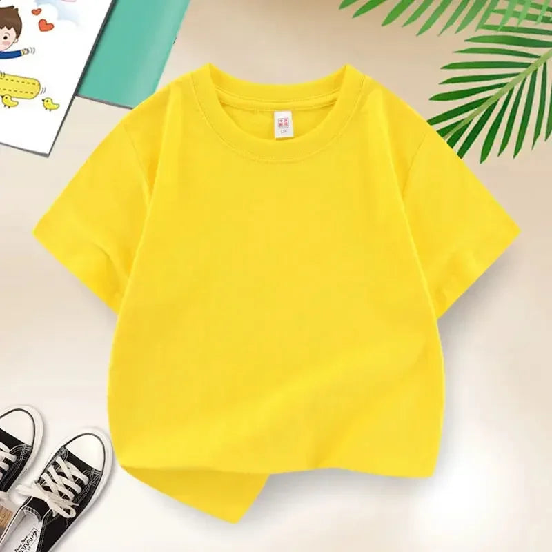 Kids Cotton Solid-Color Crew T-Shirt 3-12Y - photo 4