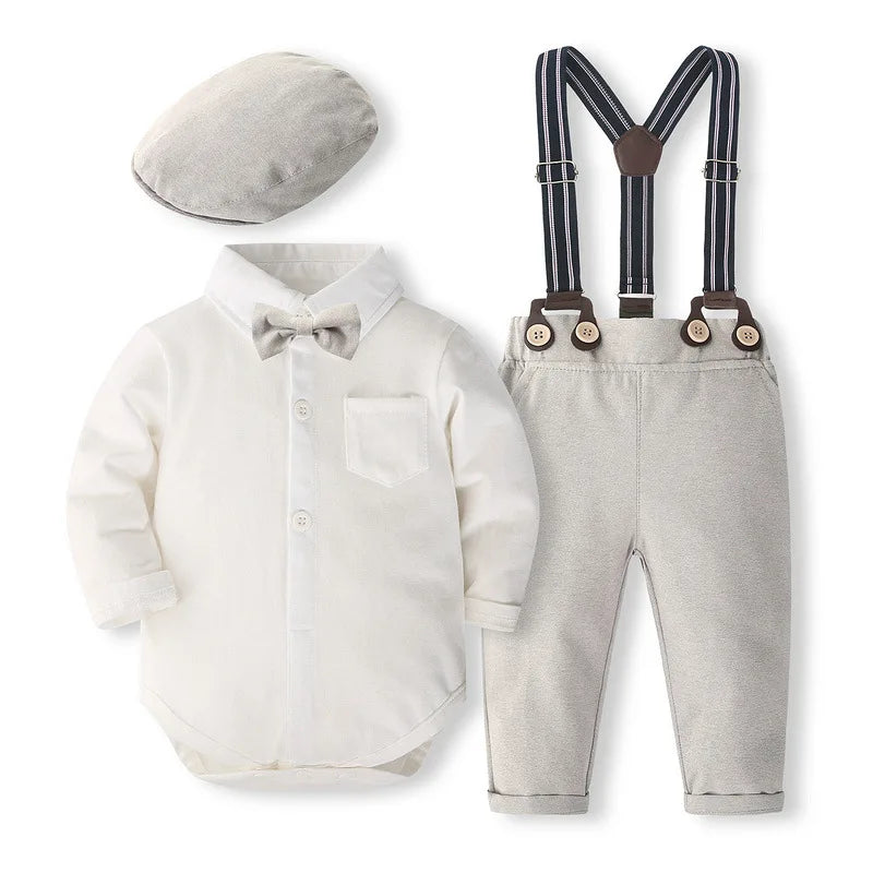 Baby Boy Cotton Gentleman Outfit 4-24M — Newborn Formal Set - photo 9
