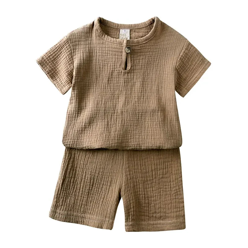 Boys Cotton Linen Top & Shorts Set 2-7Y - photo 9