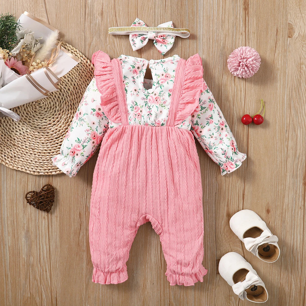 Floral Cotton Baby Romper - Kindle Kids ABC - view 5