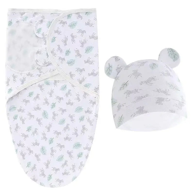 Cotton Baby Swaddle Wrap & Hat Set - Kindle Kids ABC - view 5