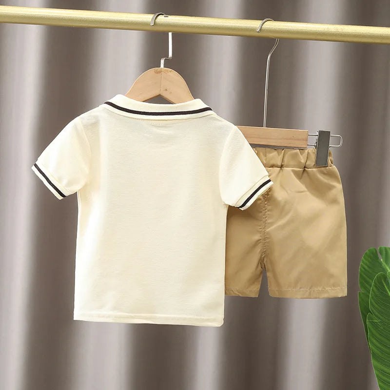 Baby Boy Cotton T-Shirt & Shorts Set – Cartoon Print | 2–5Y - photo 2