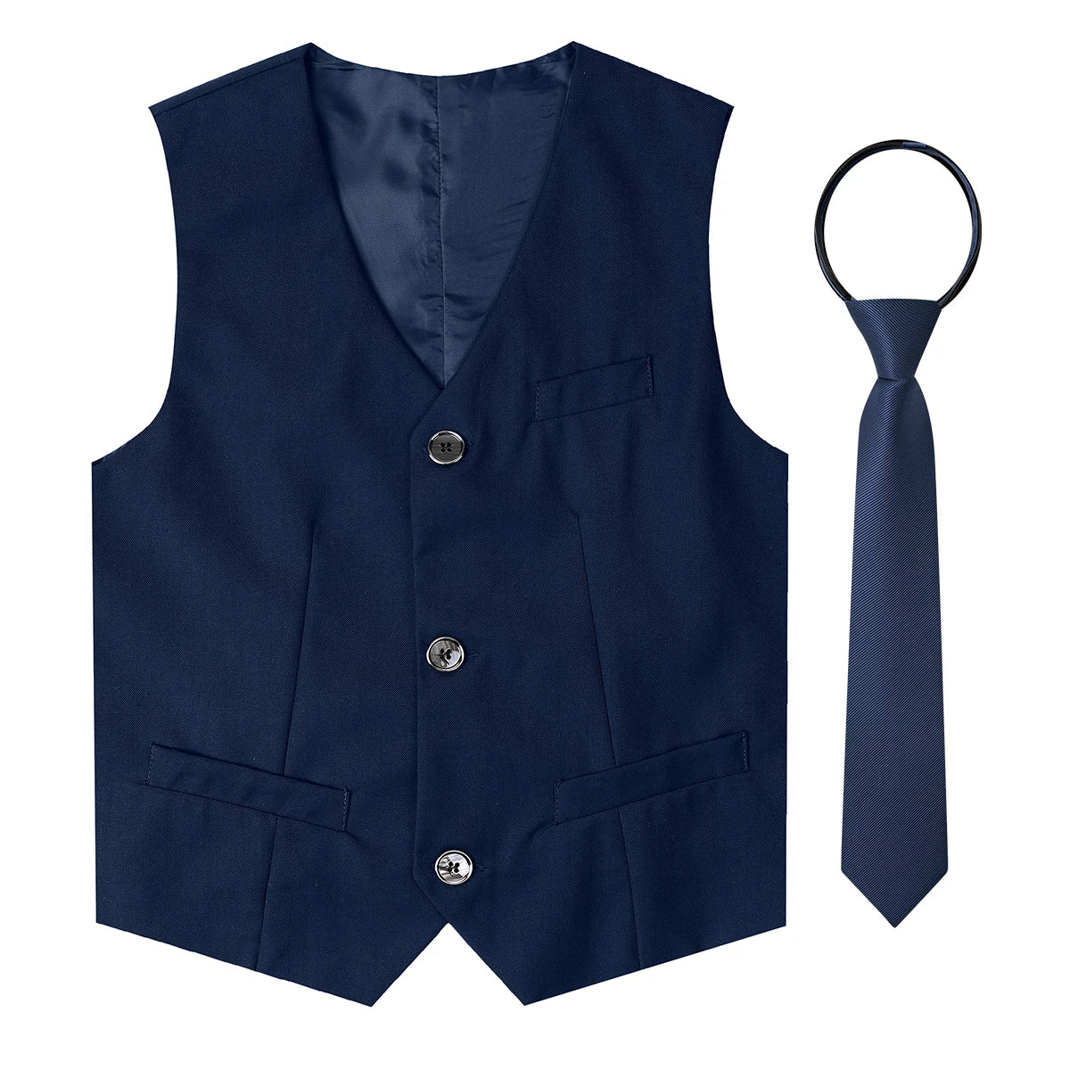 Boys Formal Vest – Single-Breasted Waistcoat for Wedding | 4–16Y - photo 17