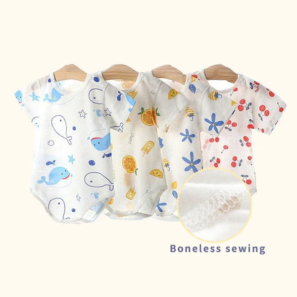 Baby Cotton Romper Bodysuit 0-12M Smooth Seamless Soft Newborn Jumpsuit - photo 1