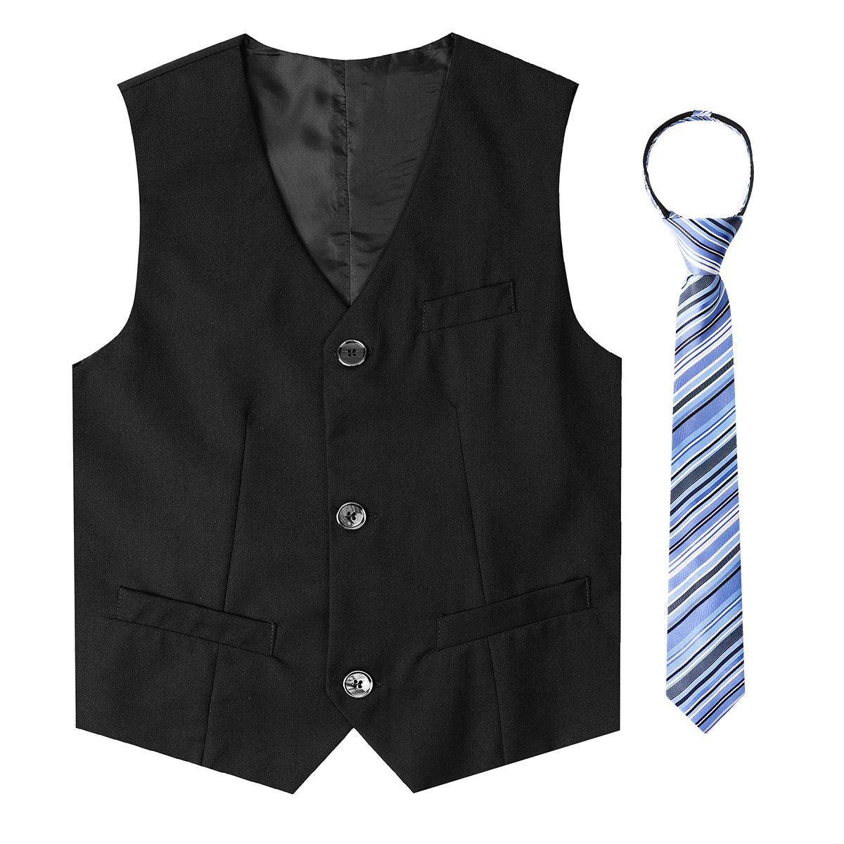Boys Formal Vest – Single-Breasted Waistcoat for Wedding | 4–16Y - photo 14