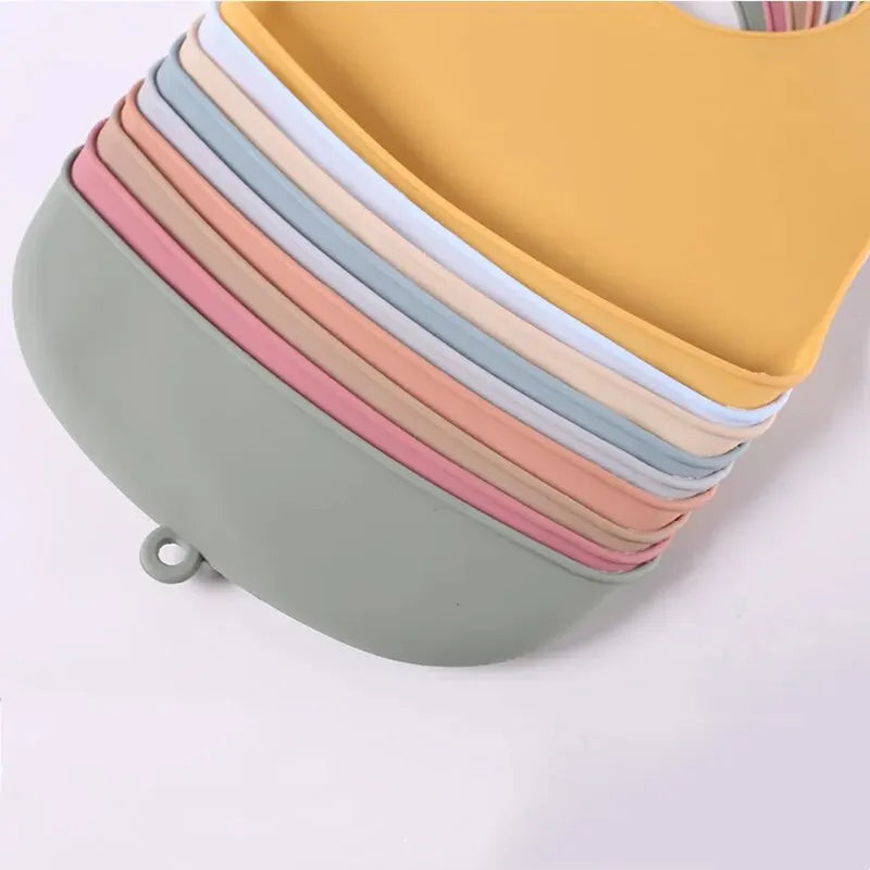 Silicone Baby Bib — Waterproof Roll-Up Bib with Crumb Catcher | 6M+ - photo 3