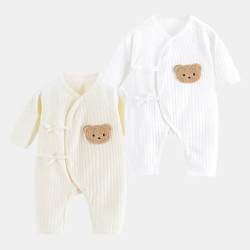 Ribbed Bear Cotton Baby Romper - Kindle Kids ABC - view 6