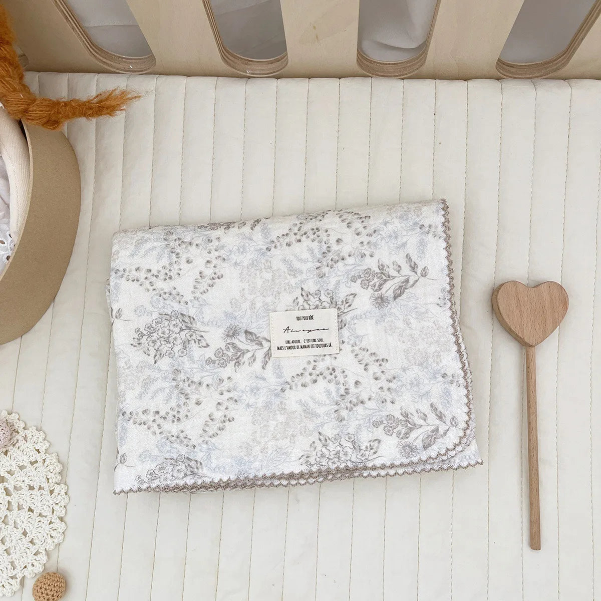 Floral Cotton Muslin Baby Swaddle Blanket - Kindle Kids ABC - view 17