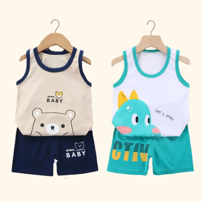 Cotton Baby Vest & Shorts Set - Kindle Kids ABC